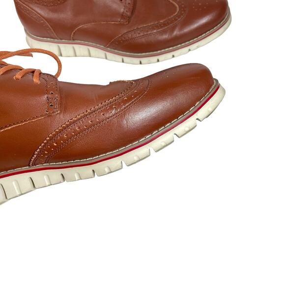 LAOKS Men's Brown Leather Wingtip Oxford Hybrid Dress Shoe Sz 10.5 Lace-Up - Picture 10 of 15